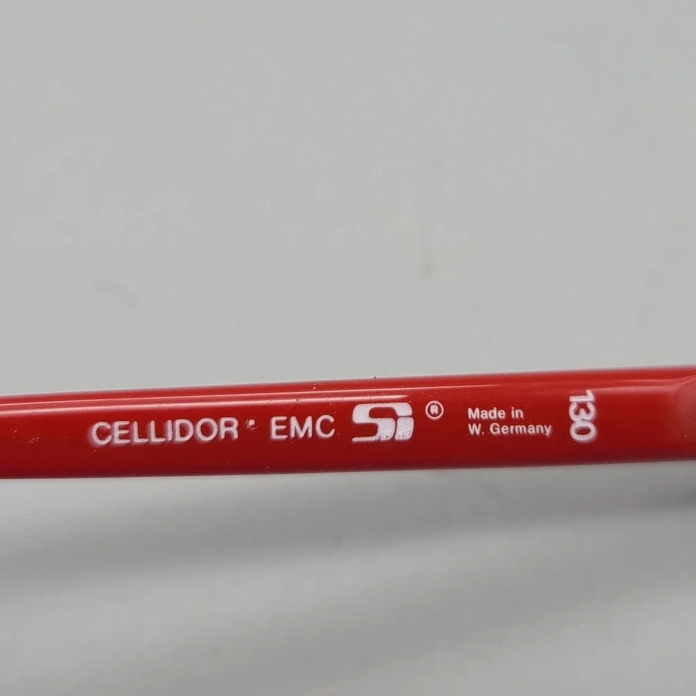 Cellidor Emc Sili SI 202 F335 Vintage Eyeglass Frames Red Germany 54-14-130